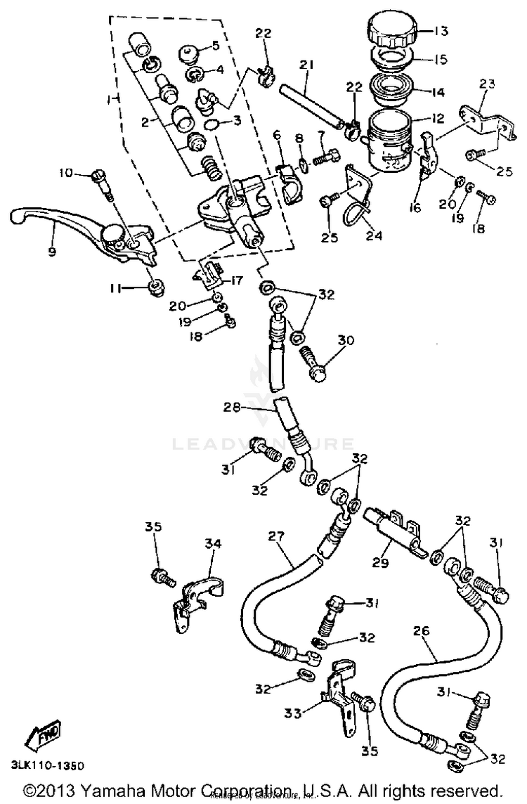 Front Master Cylinder Schematic