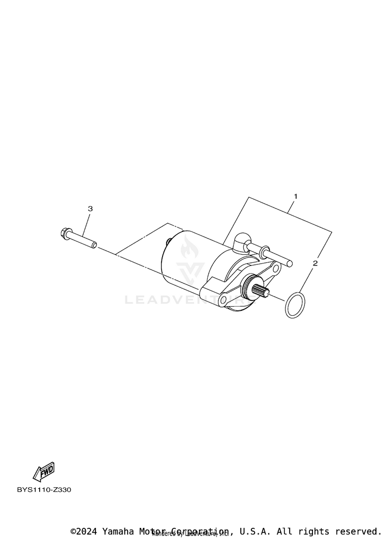 Starting Motor RAPTOR 110 - YFM01RYXSG - 2025 Schematic