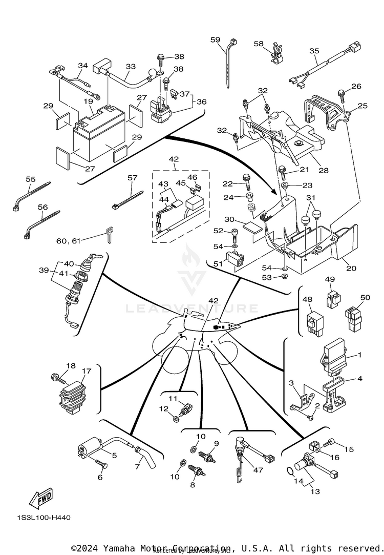 Electrical 1 RAPTOR 700 SPECIAL EDITION - YFM70RSEY - 2009 Schematic