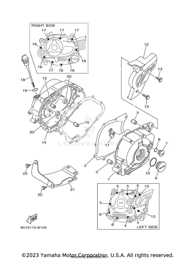 Crankcase Cover 1 Schematic