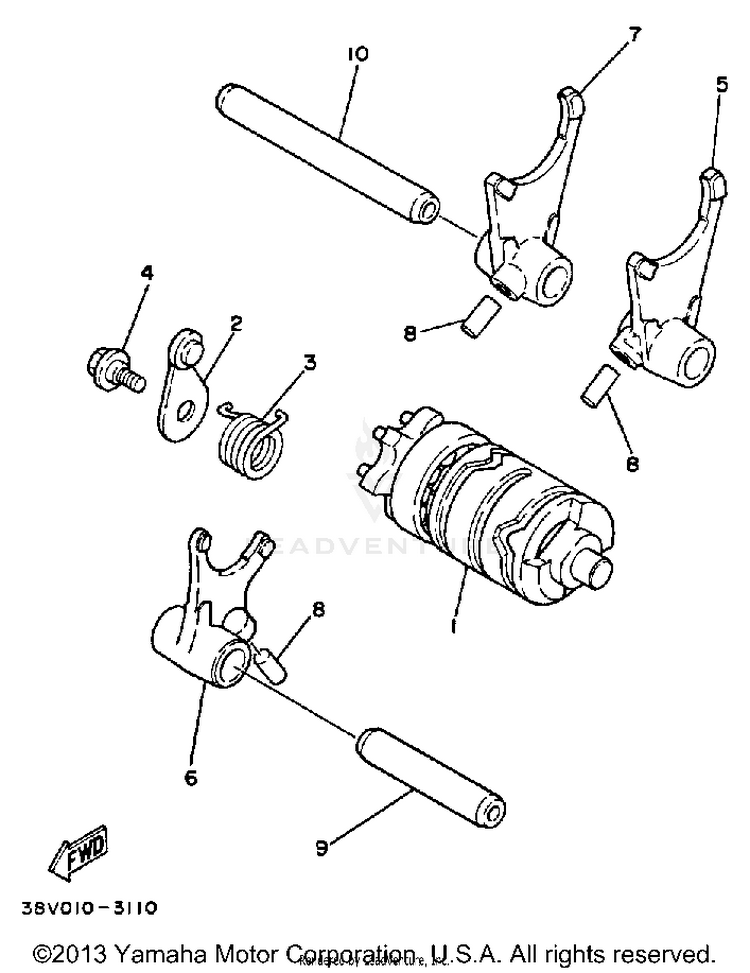 Shift Cam - Fork Schematic