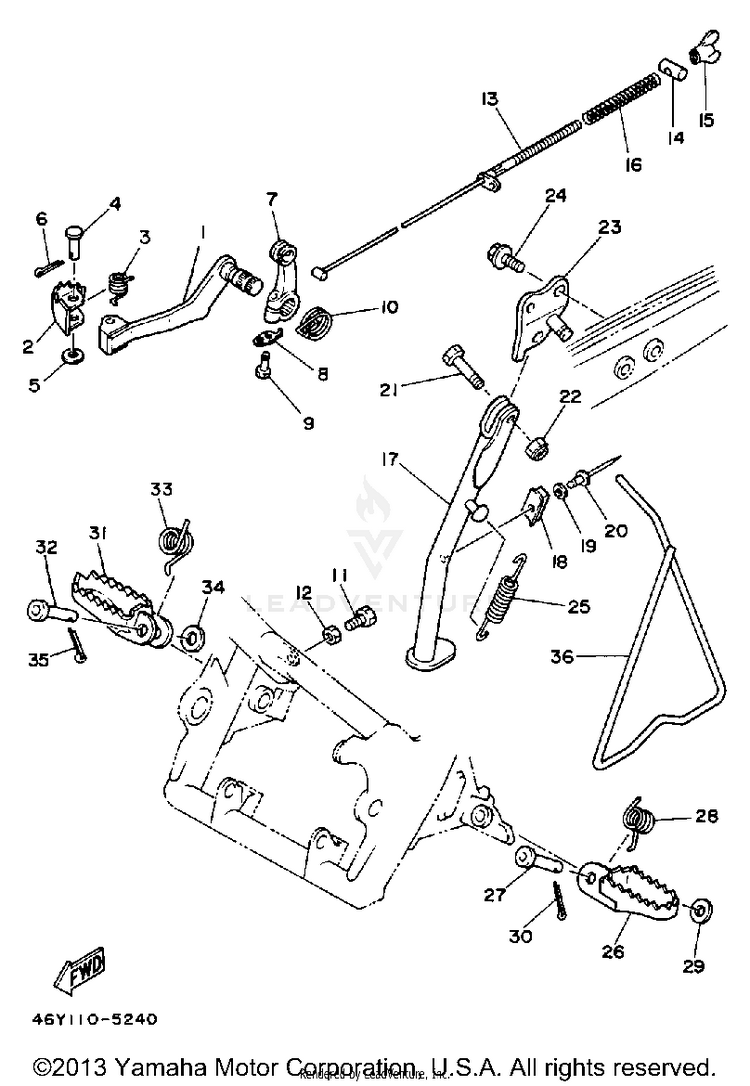 Stand - Footrest Schematic