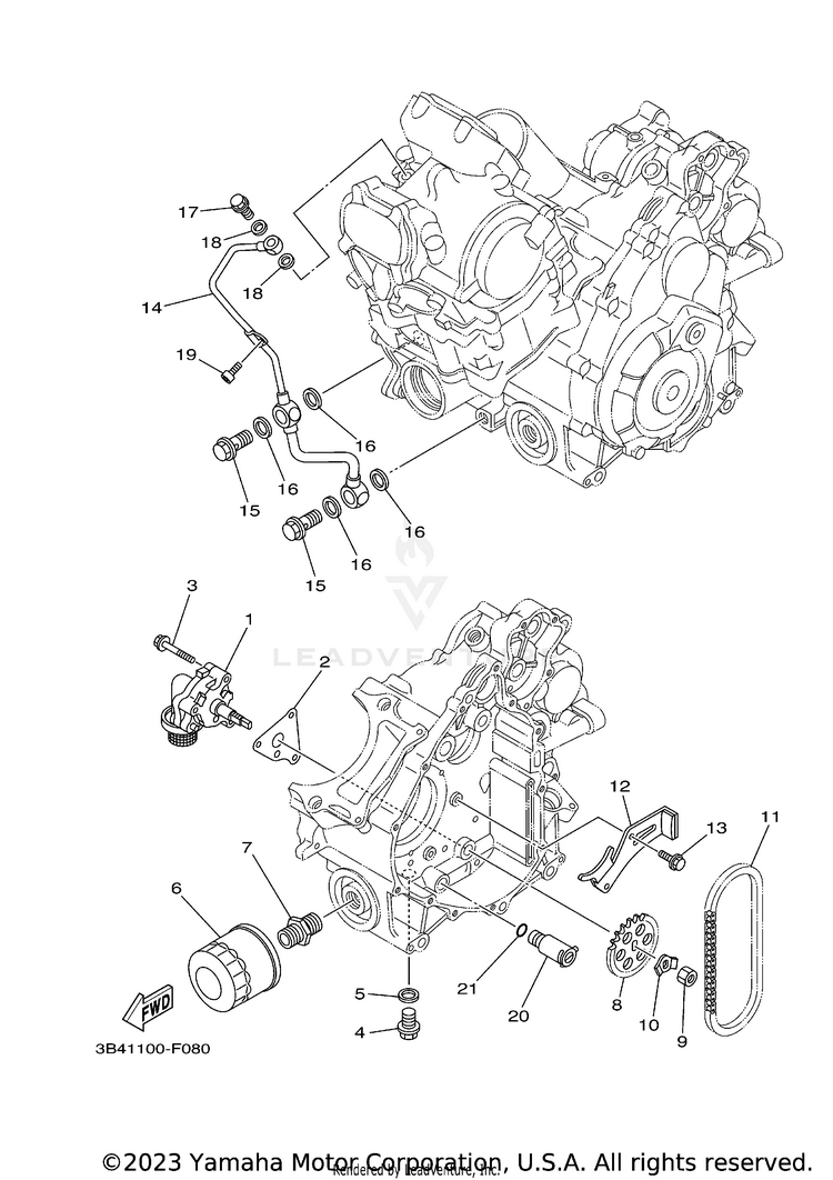 Oil Pump GRIZZLY 700 - YFM7FGXGR - 2008 Schematic