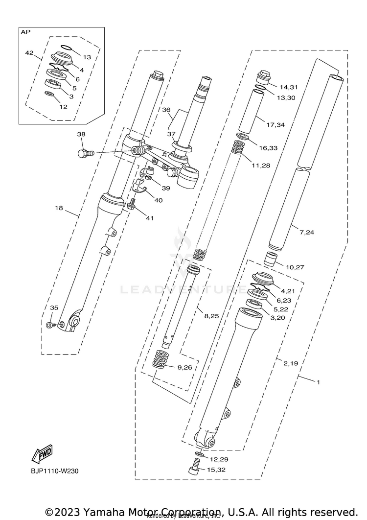 Front Fork Schematic