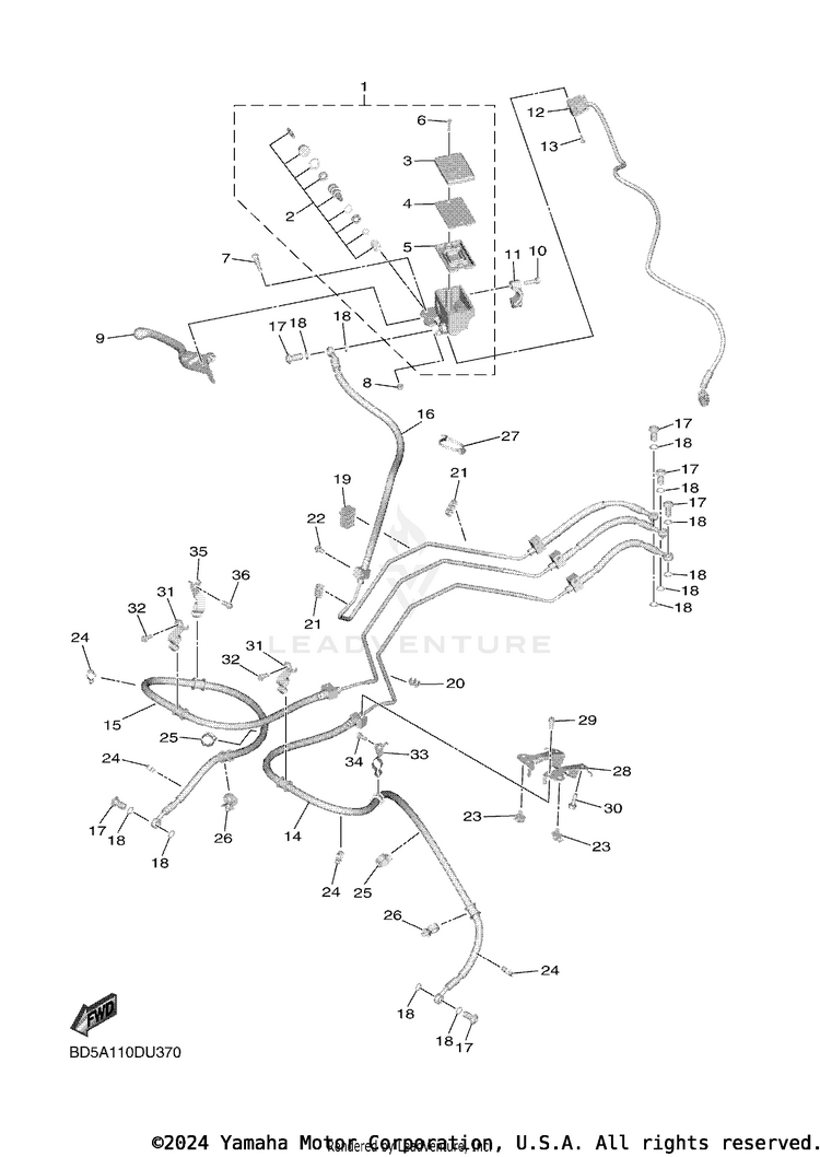 Front Master Cylinder Schematic