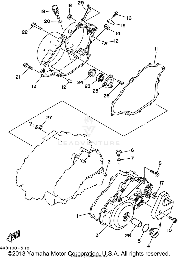 Crankcase Cover 1 Schematic