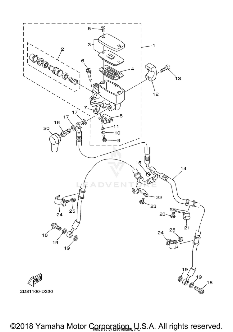 Front Master Cylinder Schematic