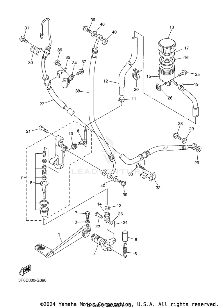Rear Master Cylinder Schematic