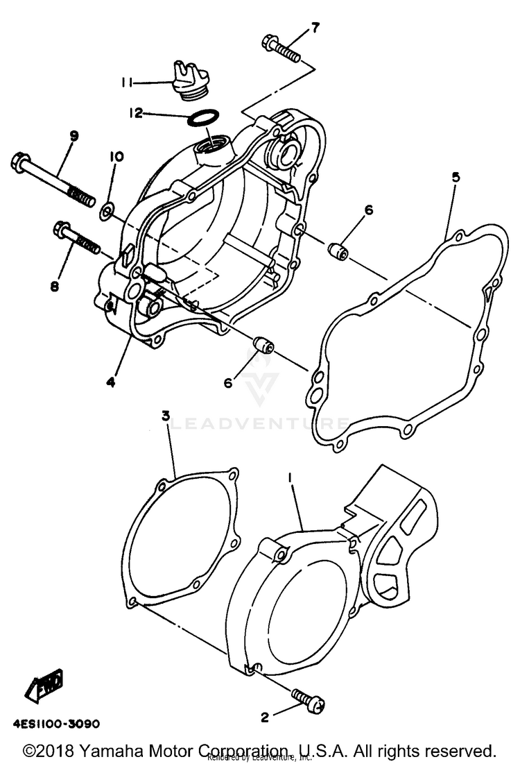 Crankcase Cover 1 Schematic