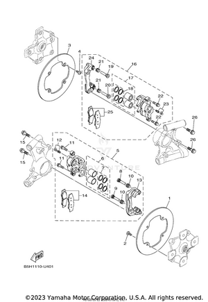Rear Brake Caliper Schematic