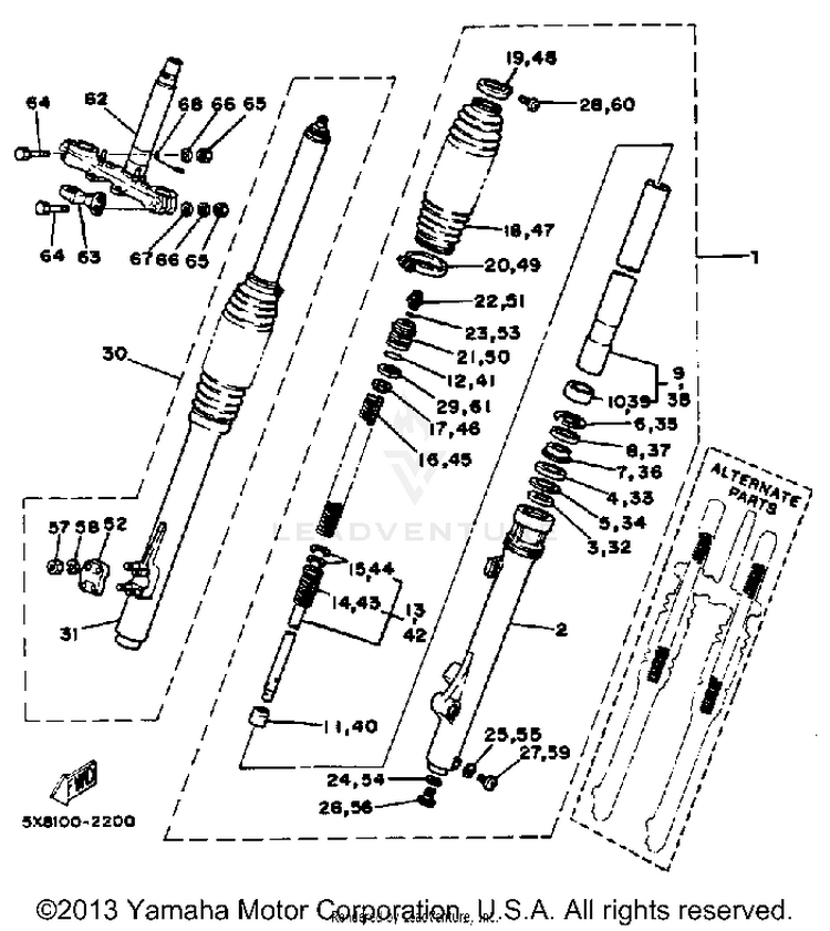Front Fork Schematic