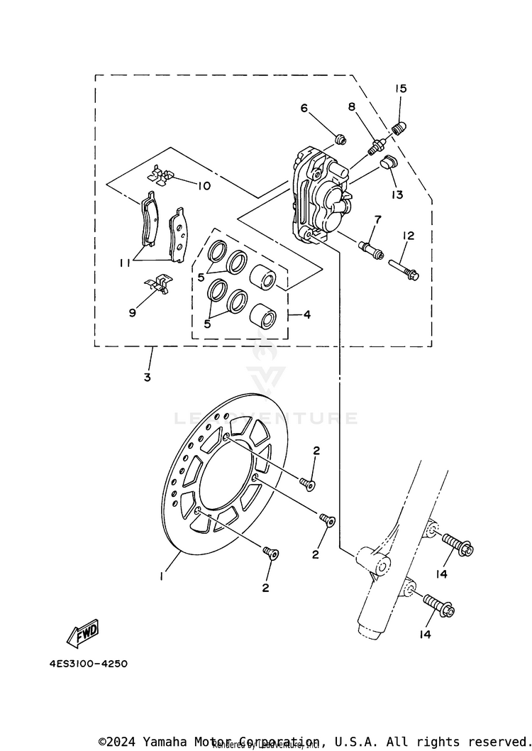 Front Brake Caliper Schematic