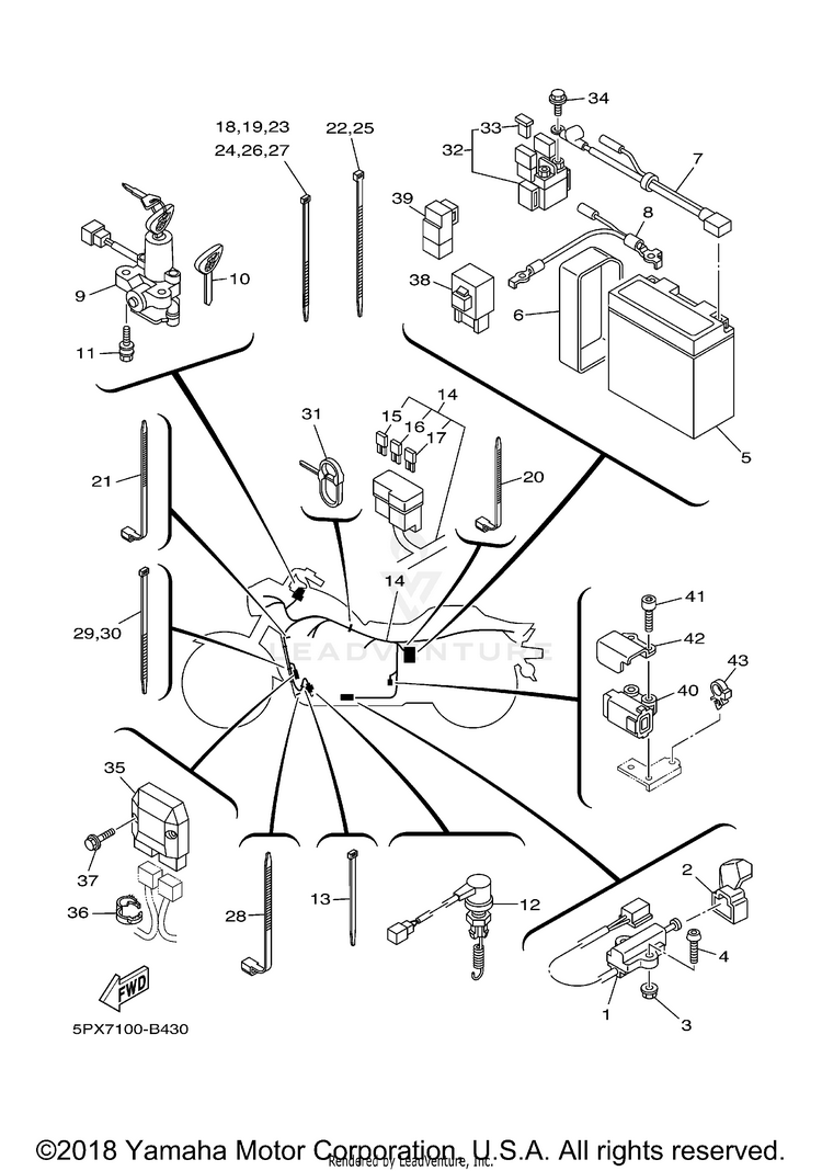 Electrical 2 XV1700 ROAD STAR WARRIOR (CA Ed.) - XV1700PCRC-B - 2003 Schematic