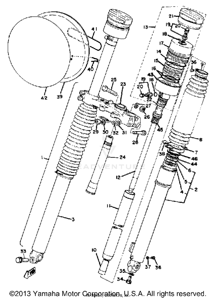 Front Fork Yz400c Schematic