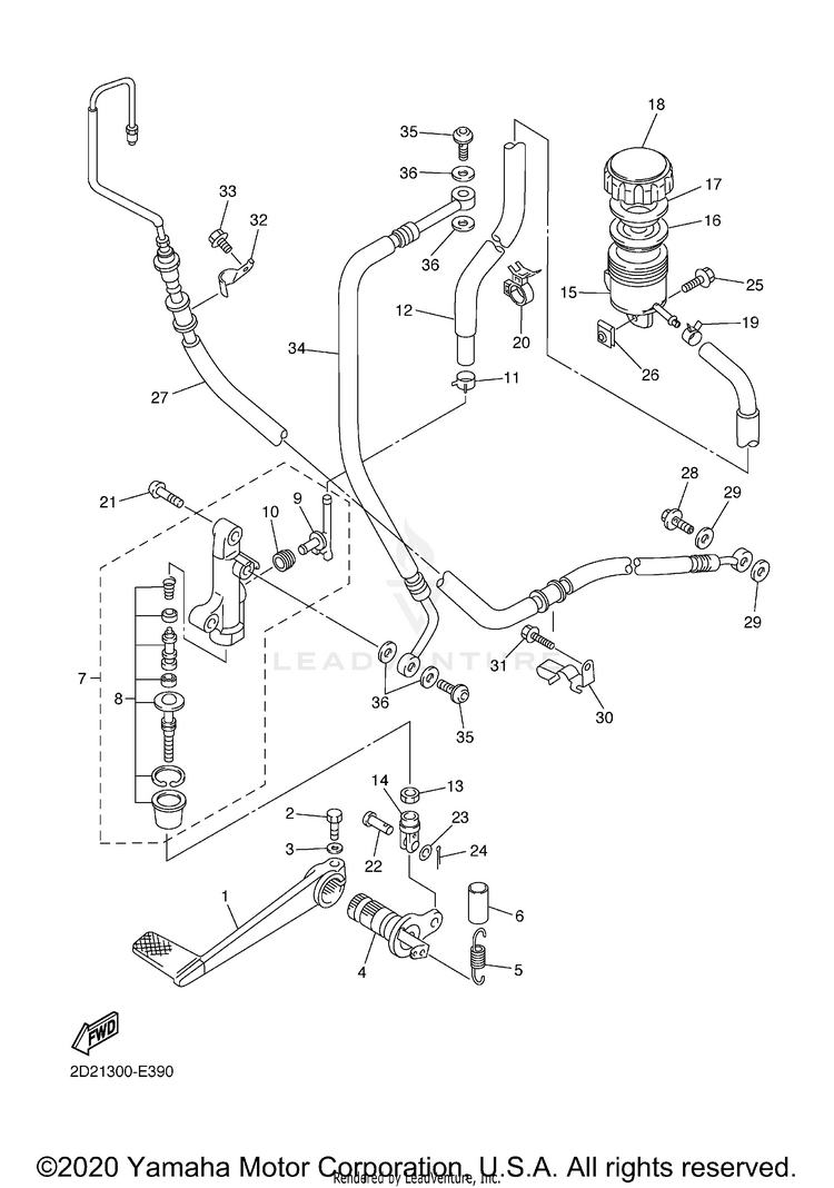 Rear Master Cylinder Schematic