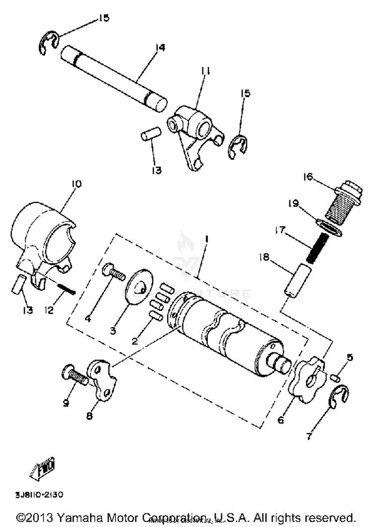 Shift Cam Fork   Dt80h - J - K Schematic