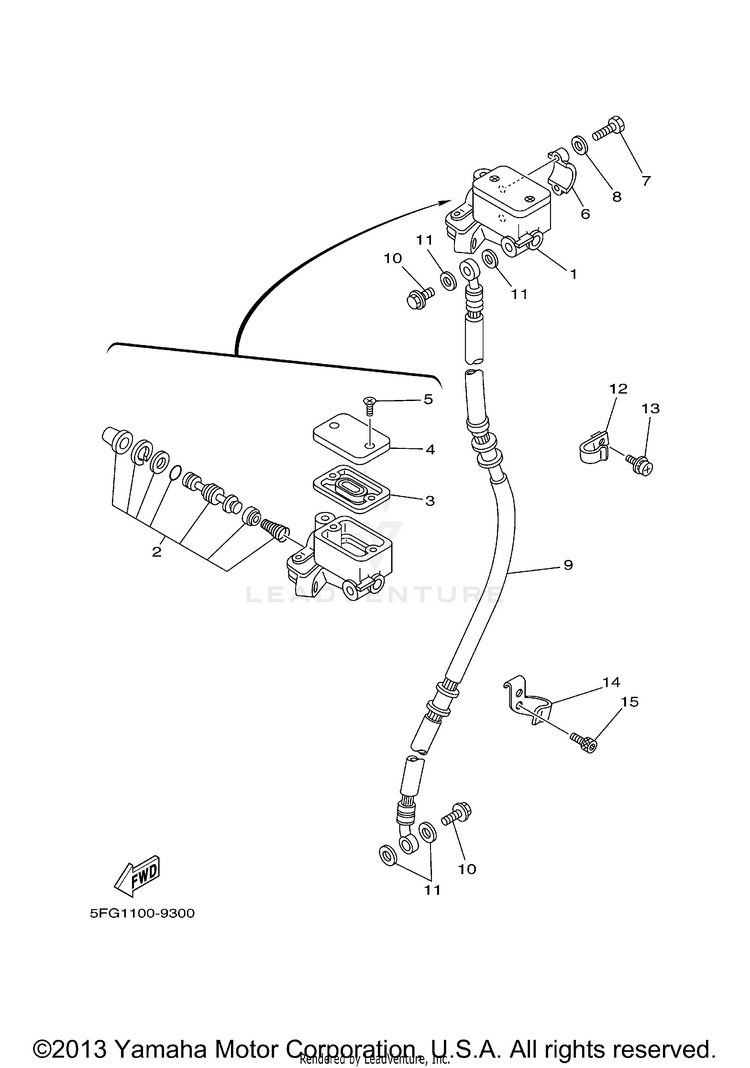 Front Master Cylinder Schematic