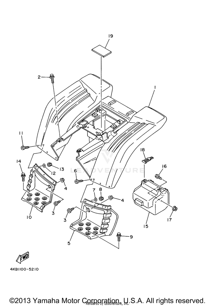 Rear Fender Schematic