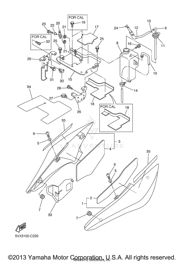 Side Cover FZ6 - FZ6STC - 2005 Schematic
