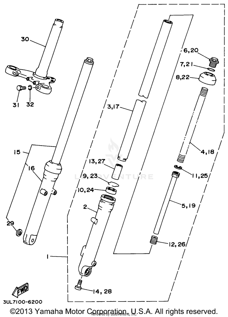 Front Fork Schematic