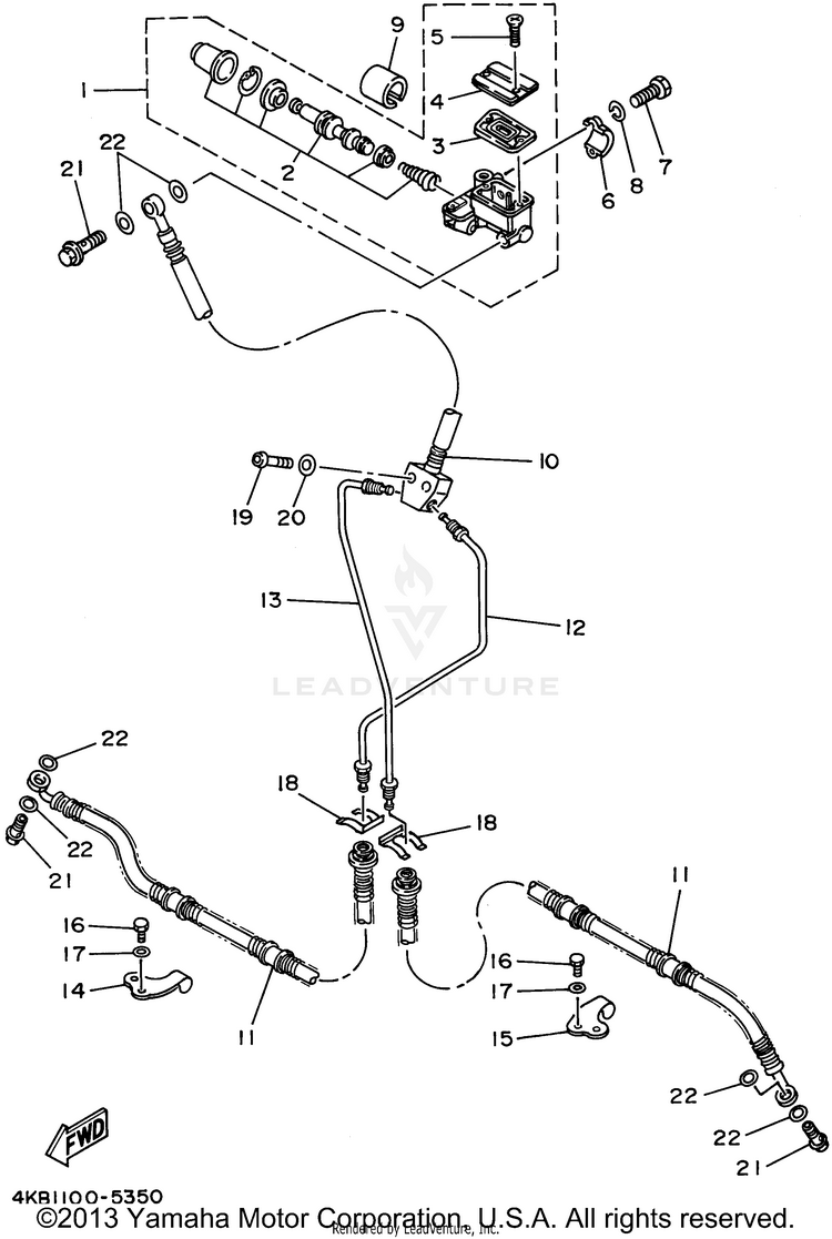 Front Master Cylinder Schematic