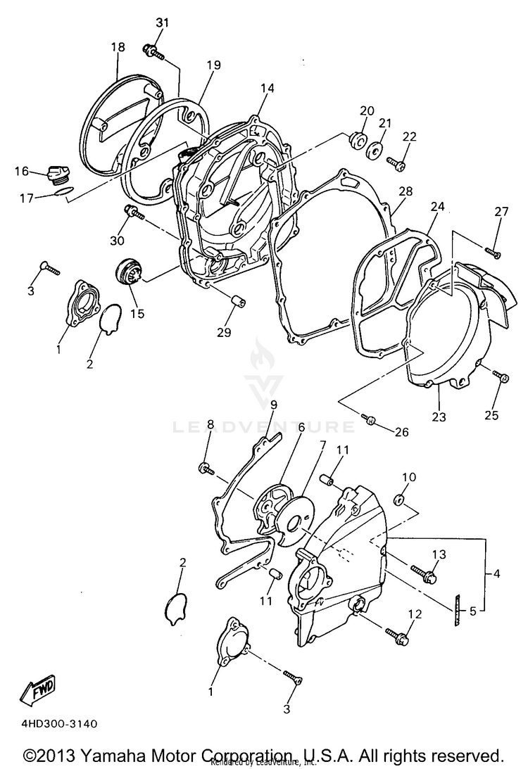 Crankcase Cover 1 Schematic