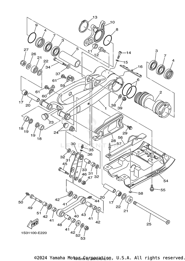 Rear Arm RAPTOR 700 SPECIAL EDITION - YFM70RSEY - 2009 Schematic