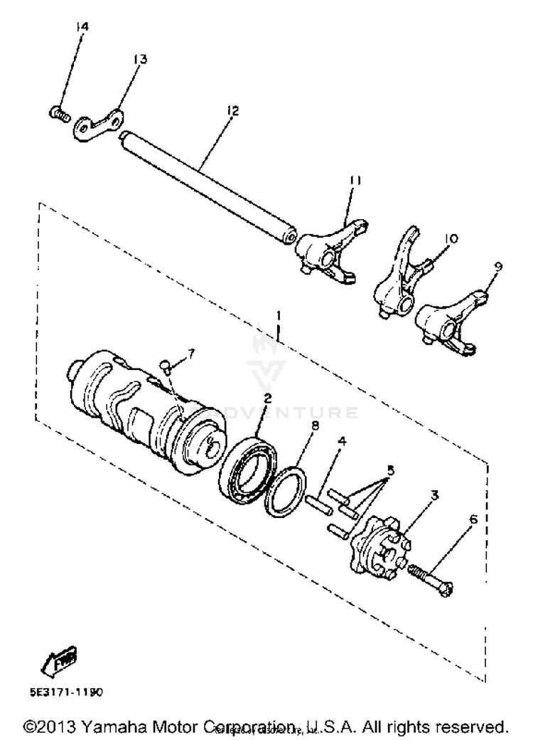 Shift Cam Fork Schematic