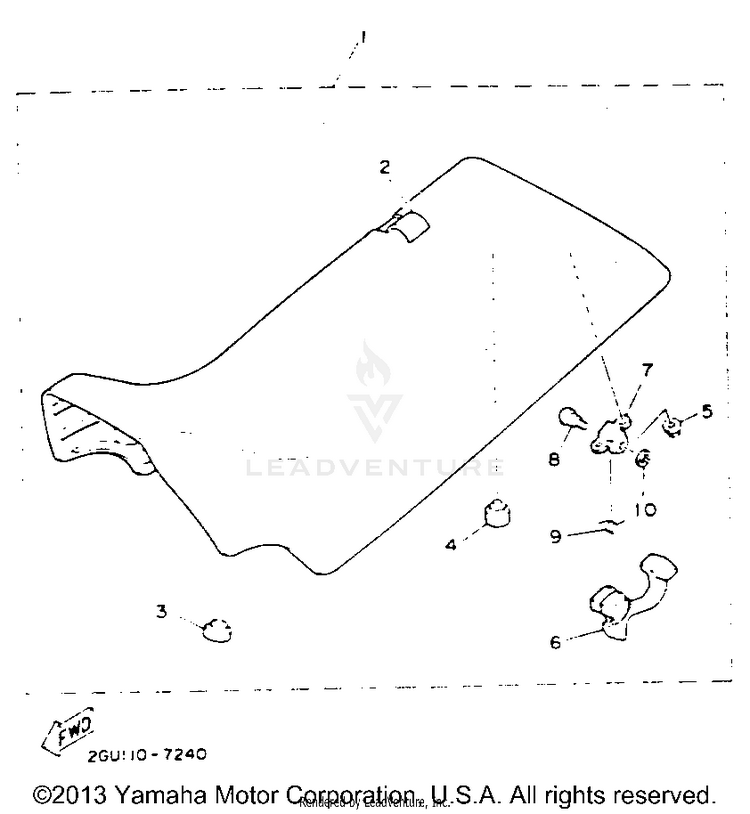 Seat BANSHEE - YFZ350E_MN - 1993 Schematic