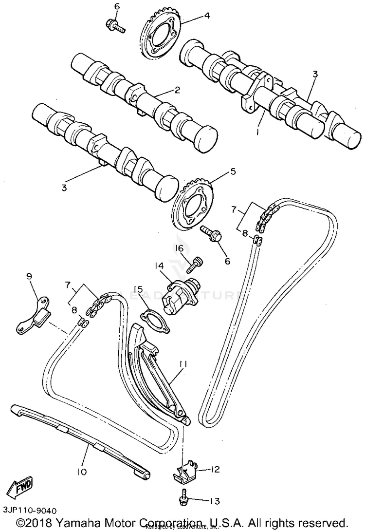Camshaft Chain Schematic