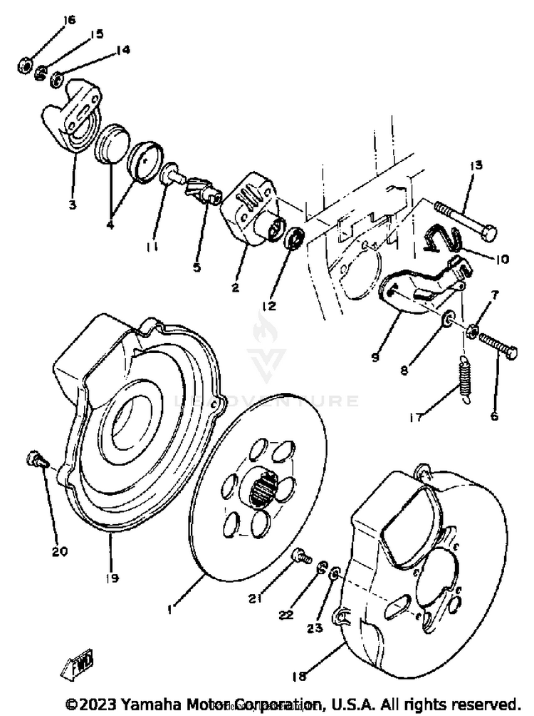 Rear Brake Caliper Yt125j Schematic