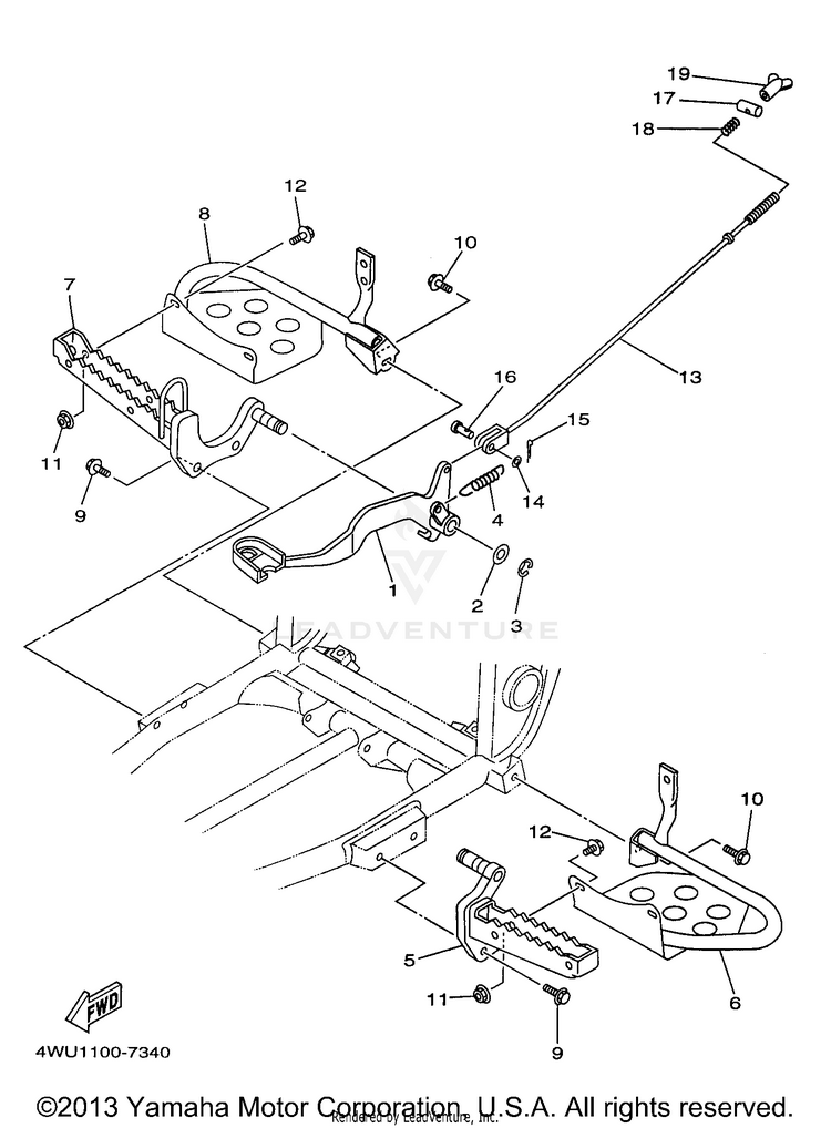 Stand Footrest Schematic