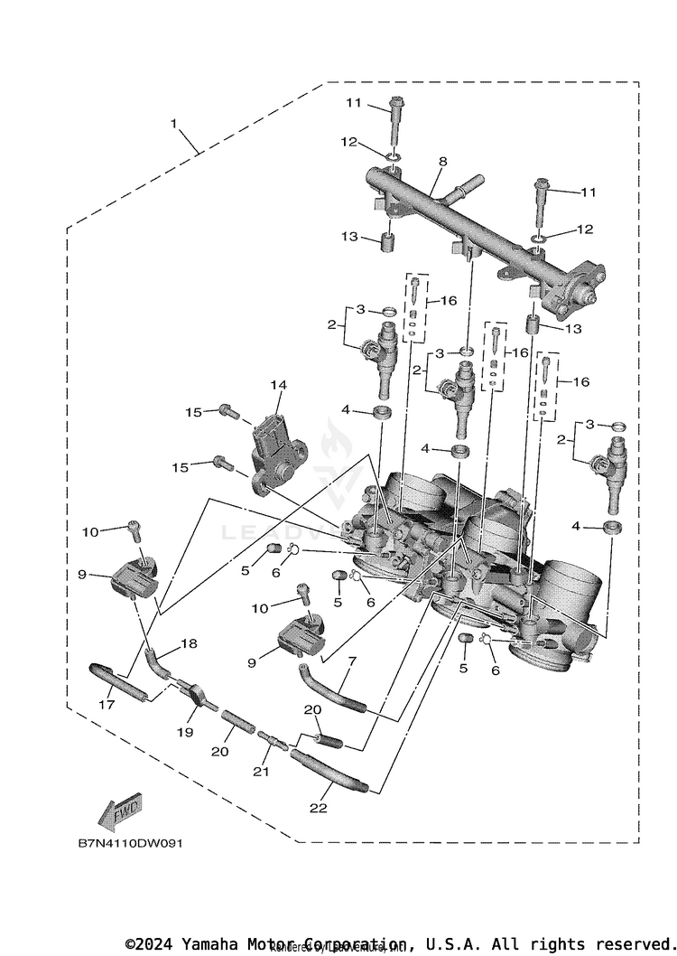 Intake 1 (For U49) TRACER 9 GT - MTT9GTNCR - 2022 Schematic