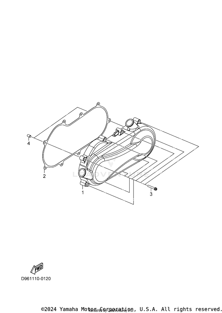 Crankcase Cover 2 GRIZZLY 110 - YFM01GYXTG - 2026 Schematic