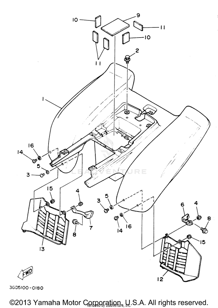 Rear Fender Schematic