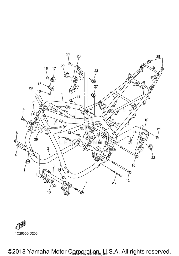 Frame FZ1 - FZS1TC - 2005 Schematic