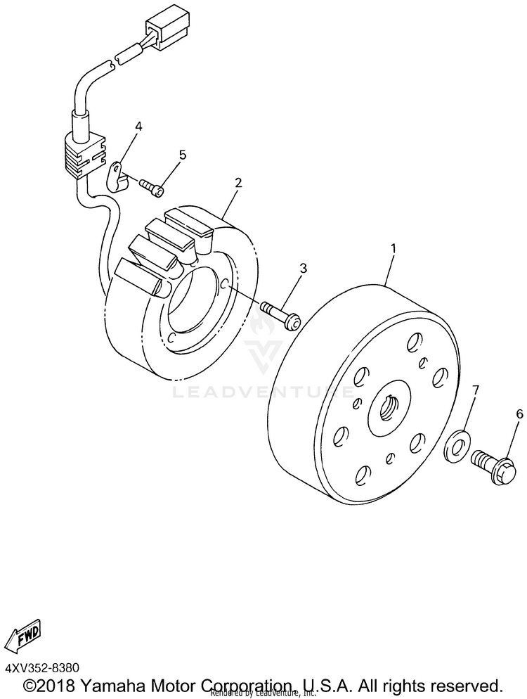 Generator YZFR1 - YZFR1NC - 2001 Schematic