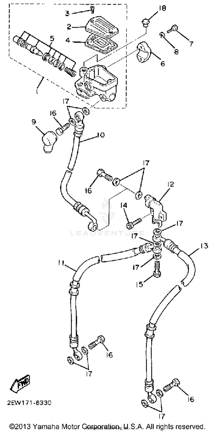 Front Master Cylinder Schematic