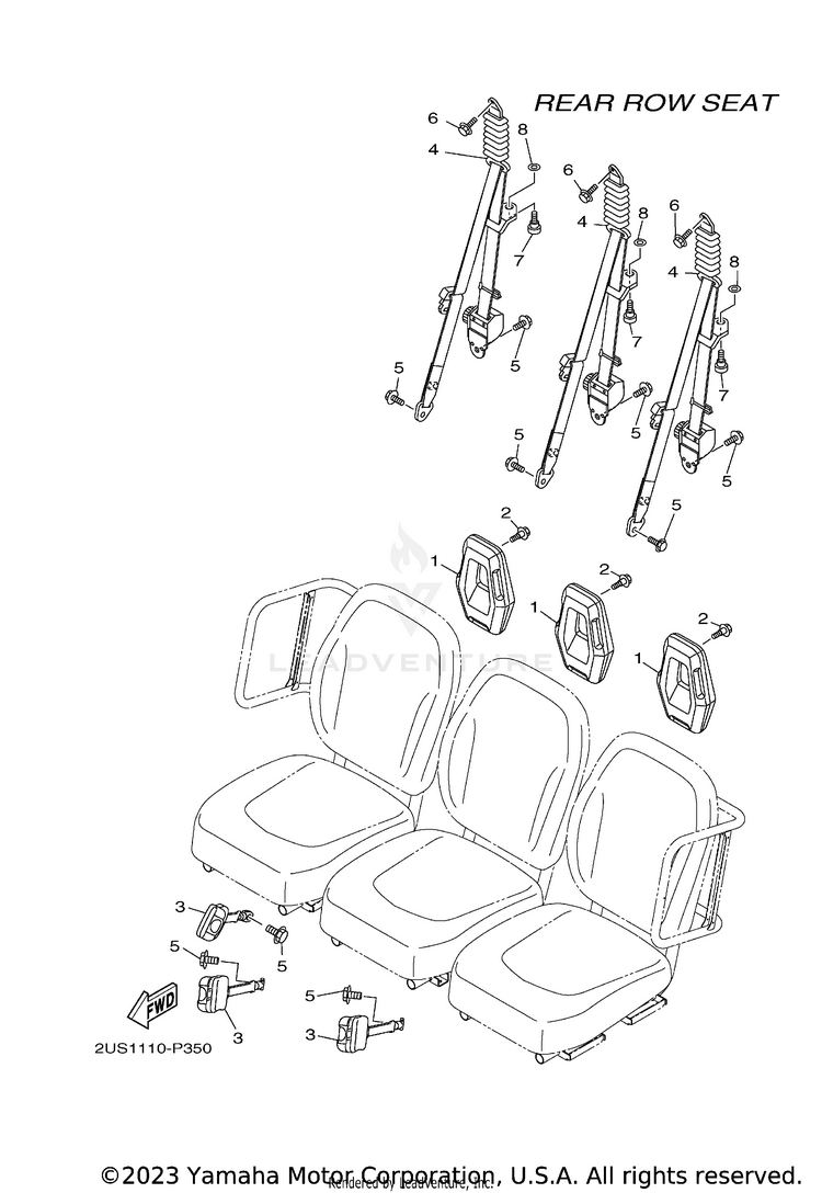 Seat 4 VIKING VI EPS RANCH - YXC70VPRJC - 2018 Schematic