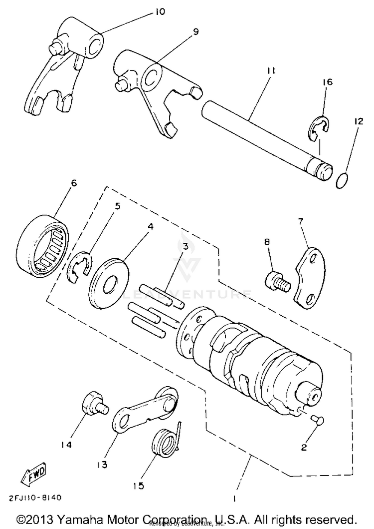 Shift Cam - Fork Schematic