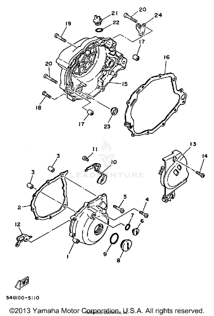 Crankcase Cover 1 Schematic