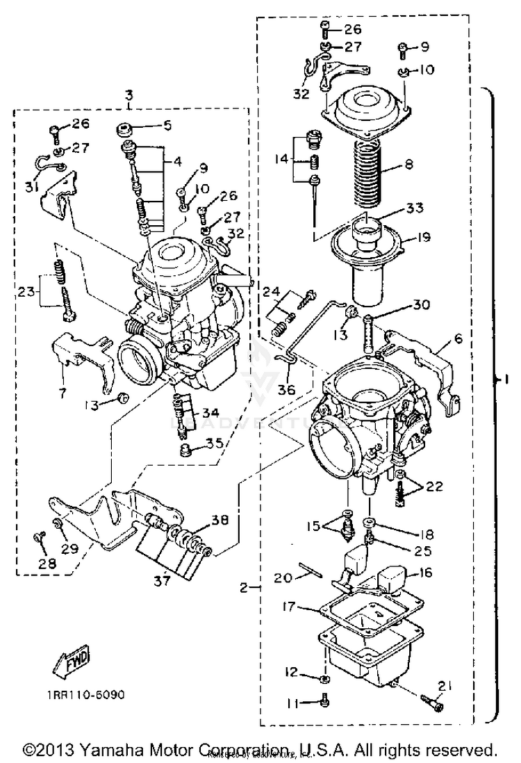Carburetor California Model Only Schematic