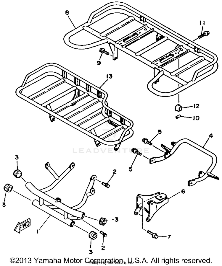 Guard BIG BEAR 4WD - YFM350FWD - 1992 Schematic