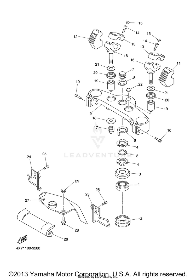 Steering VENTURE MM LIMITED EDITION (CA Ed.) - XVZ13TFSMC - 2000 Schematic