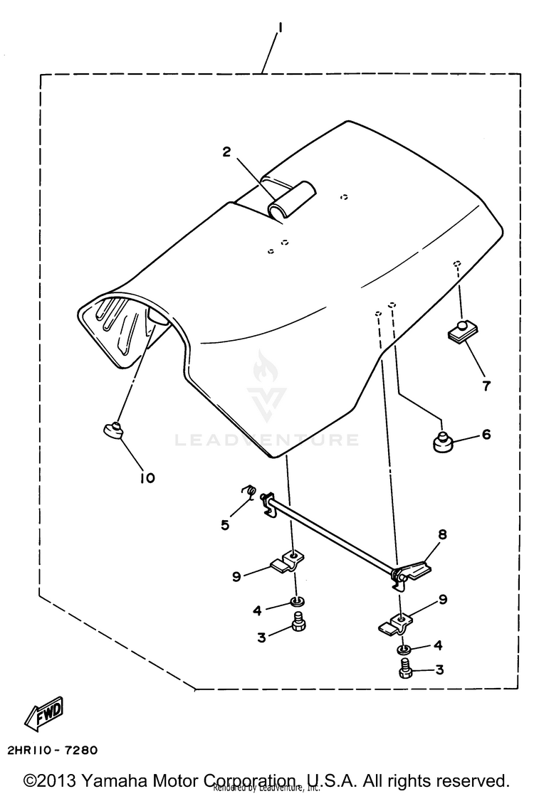 Seat BIG BEAR 4WD (ME & NH Only) - YFM350FWF_MNH - 1994 Schematic