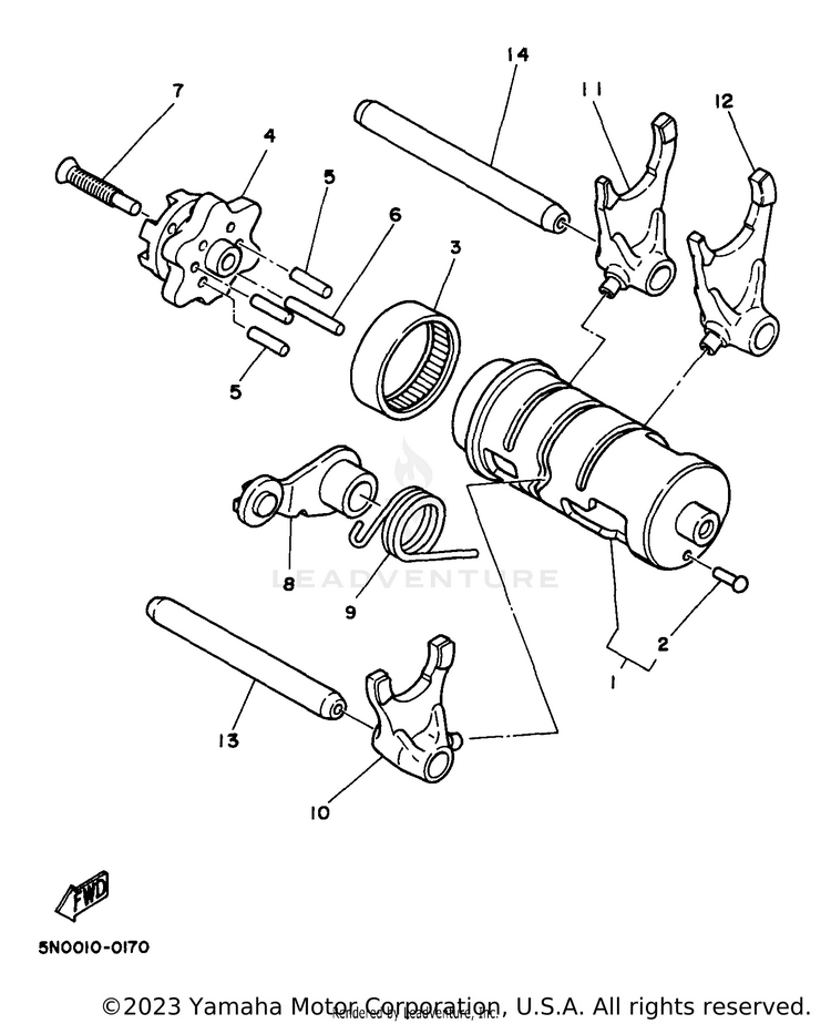 Shift Cam Fork Schematic