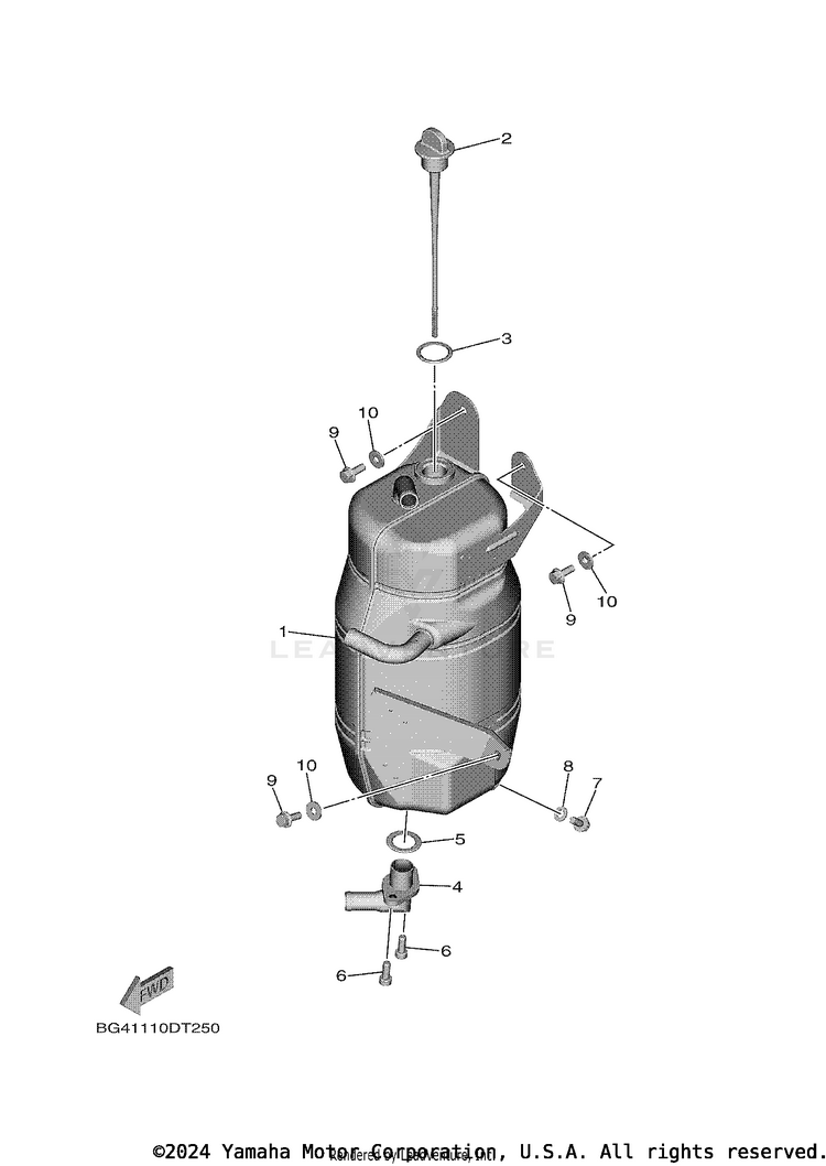 Oil Tank WOLVERINE X2 R-SPEC - YXE85WPALW - 2020 Schematic