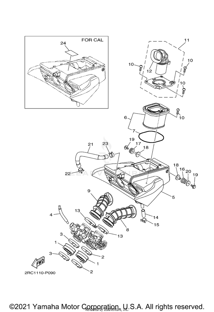 Intake FZ07 - FZ07FCGY - 2015 Schematic