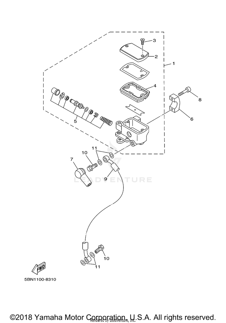 Front Master Cylinder Schematic