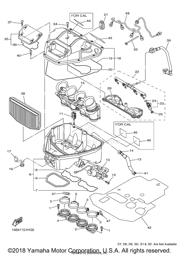 Intake YZFR1 - YZFR1YCB - 2009 Schematic